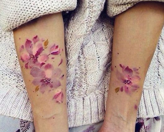 I tatuaggi effetto acquerello, il nuovo trend